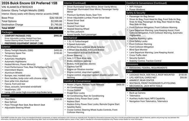 New 2026 Buick Encore GX Preferred w/ Comfort Package image 25