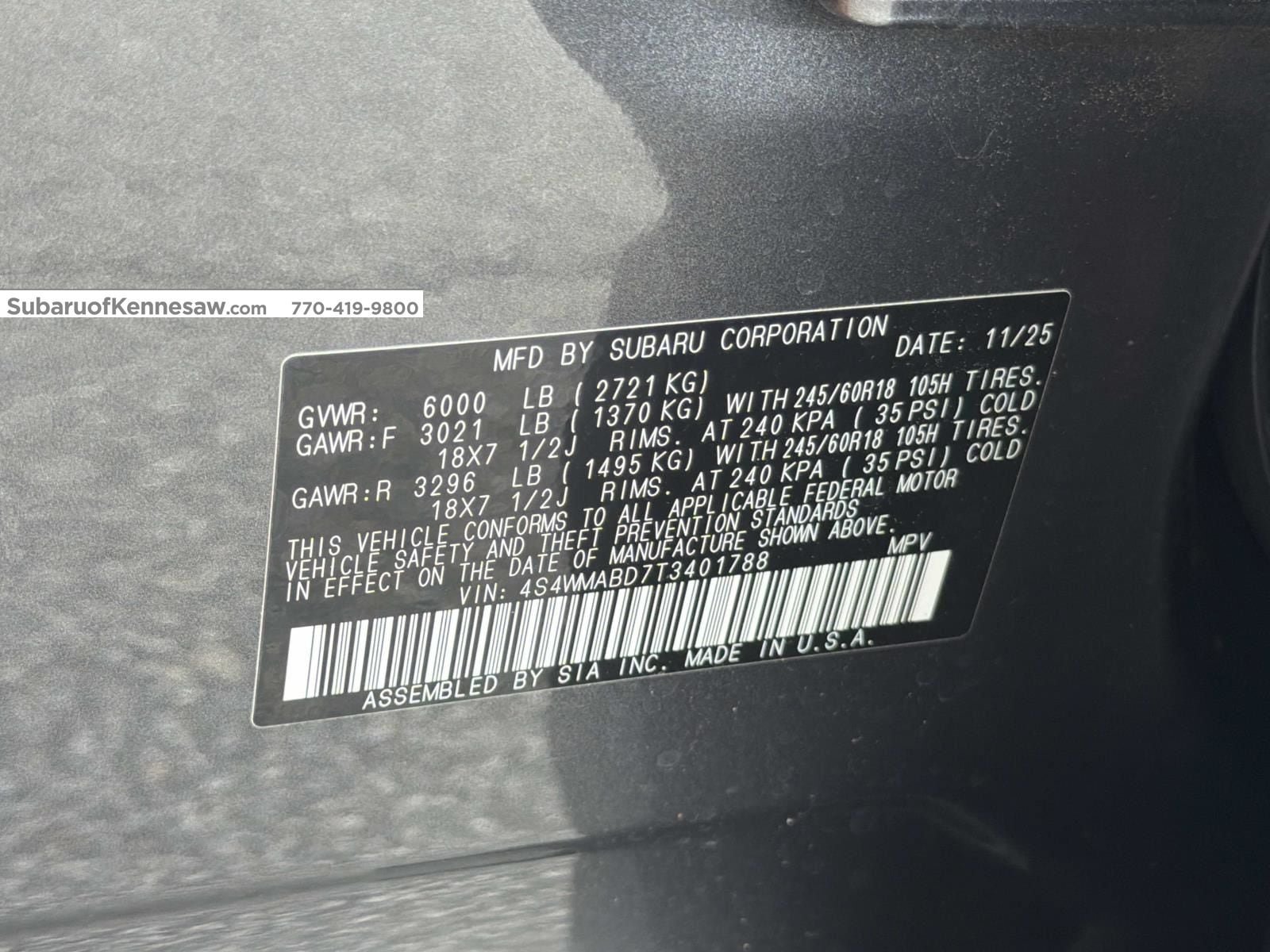 Certified 2026 Subaru Ascent Premium AWD/4WD image 35