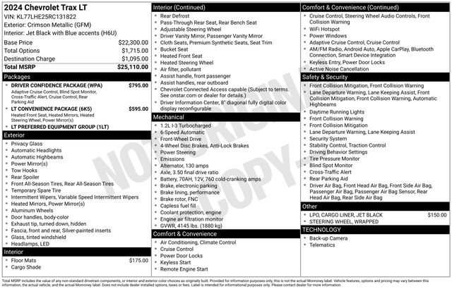 Certified 2024 Chevrolet Trax LT w/ Driver Confidence Package FWD image 32