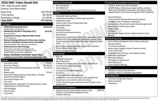 Used 2020 GMC Yukon Denali w/ Open Road Package image 7