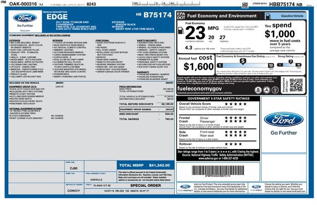 Used 2017 Ford Edge Titanium w/ Equipment Group 301A AWD/4WD image 25