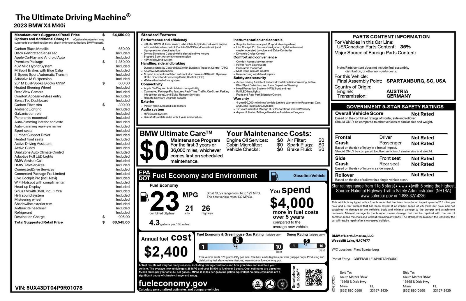 Used 2023 BMW X4 M40i w/ Premium Package image 35