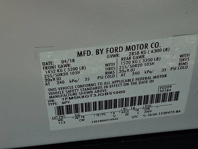 Certified 2018 Ford Explorer Sport w/ Equipment Group 401A AWD/4WD image 27