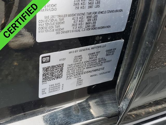 Certified 2022 Chevrolet Silverado 1500 RST w/ Convenience Package II AWD/4WD image 35