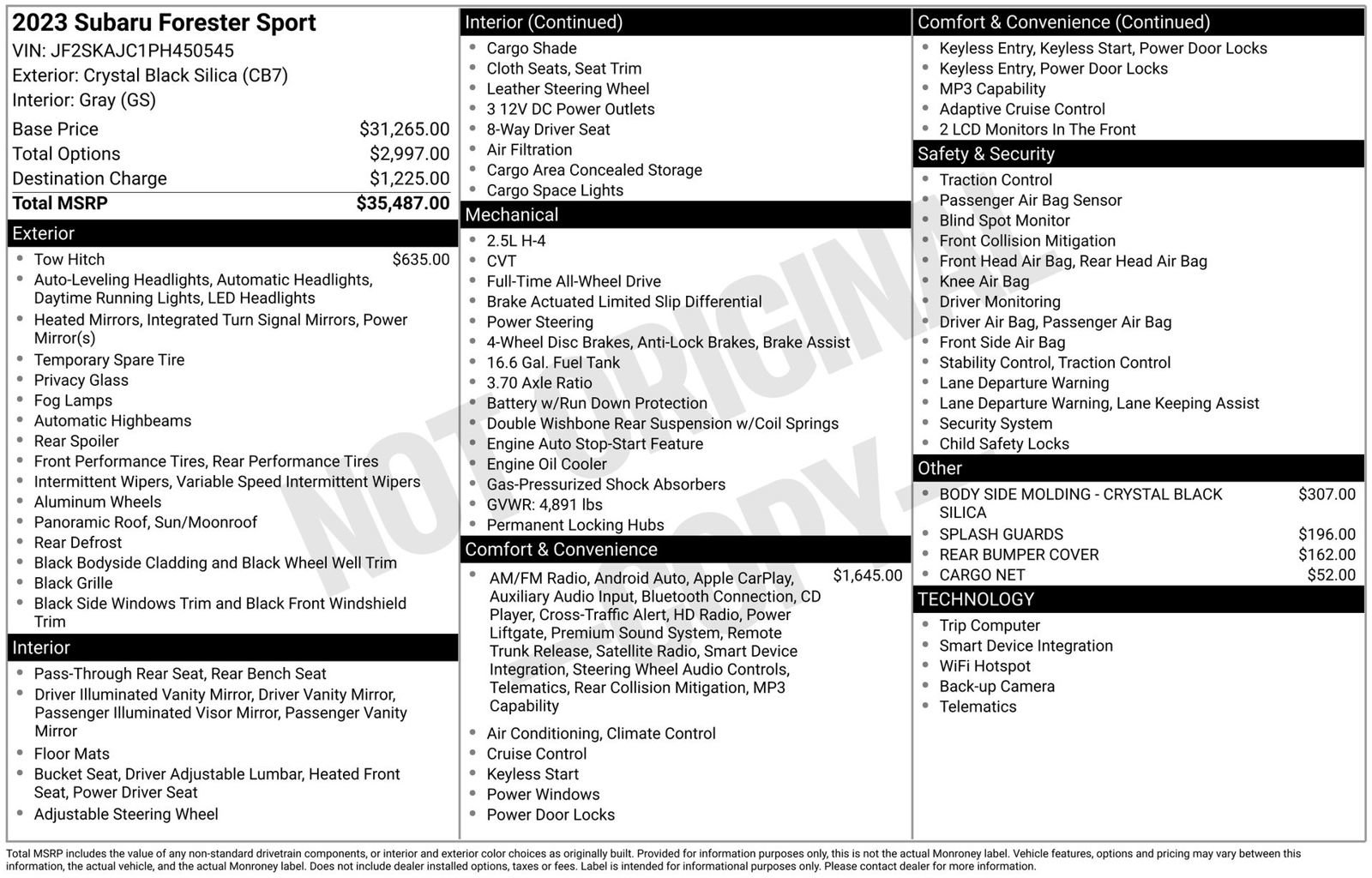 Used 2023 Subaru Forester Sport AWD/4WD image 3