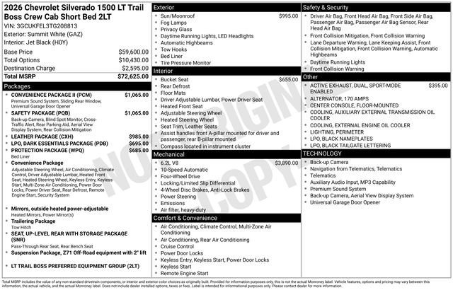 New 2026 Chevrolet Silverado 1500 LT Trail Boss w/ Safety Package image 2