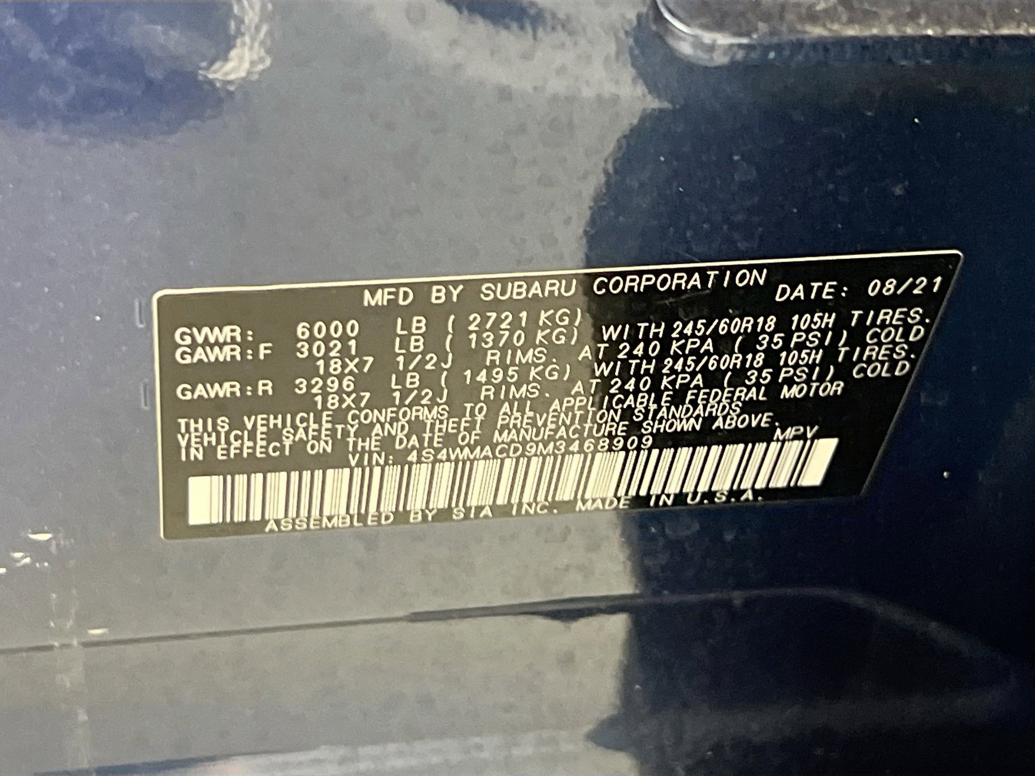 Used 2021 Subaru Ascent Premium w/ Convenience Package AWD/4WD image 32