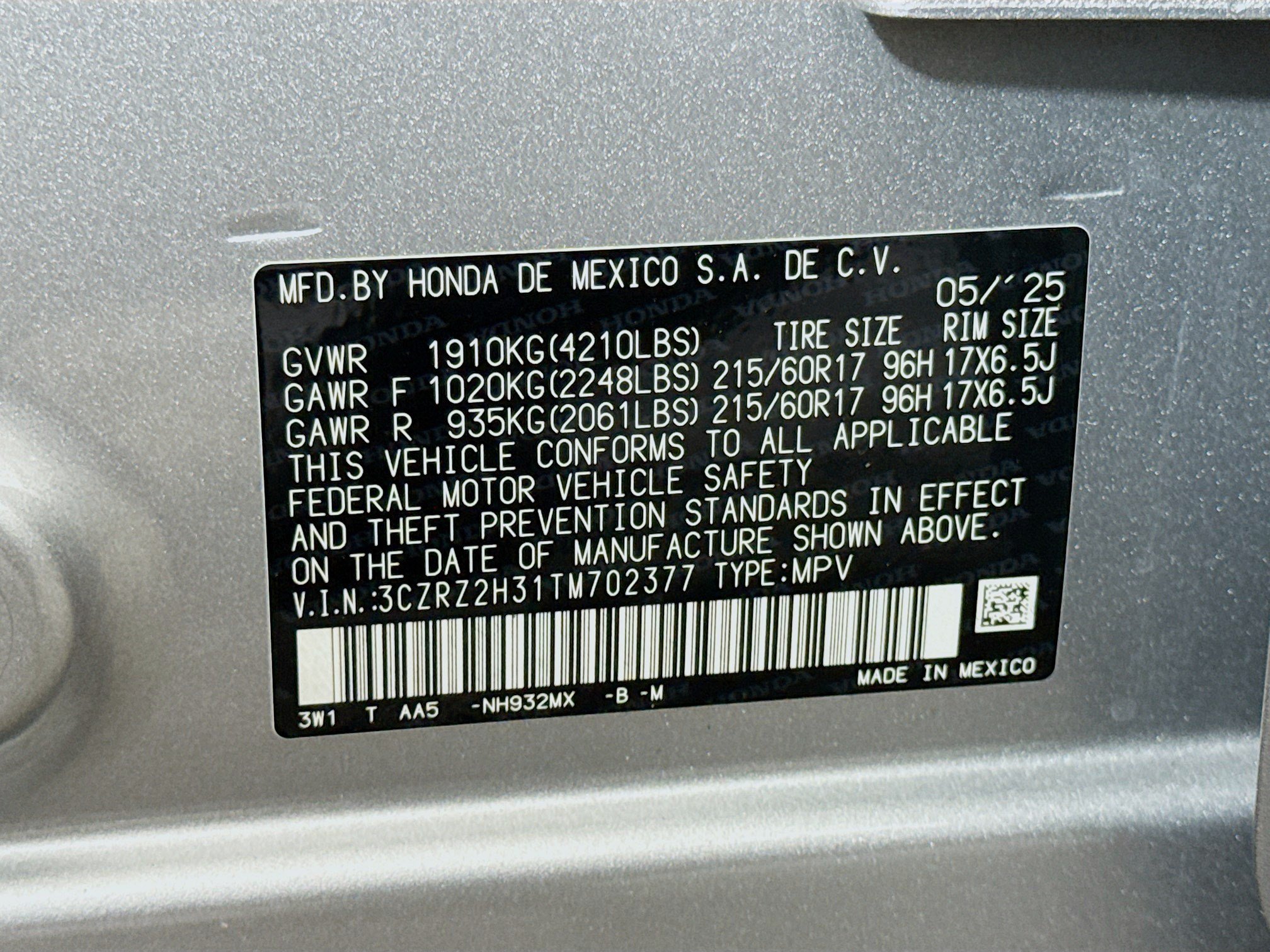 Used 2026 Honda HR-V LX image 40