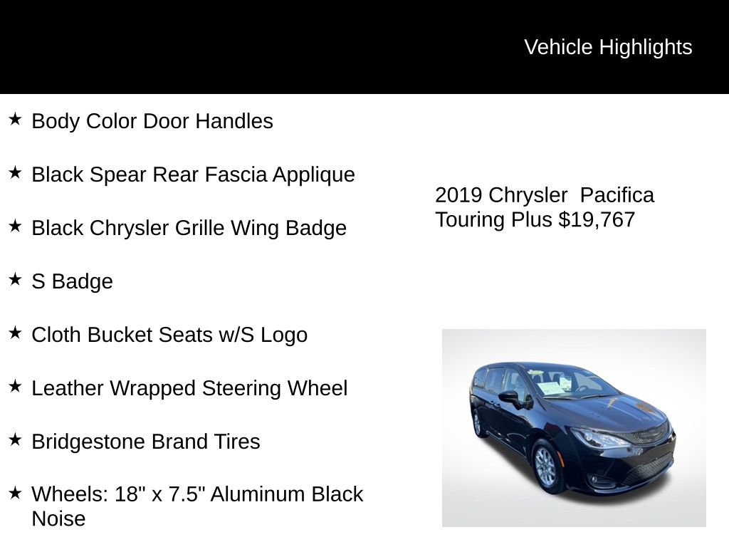 Used 2019 Chrysler Pacifica Touring Plus w/ S Appearance Package image 6