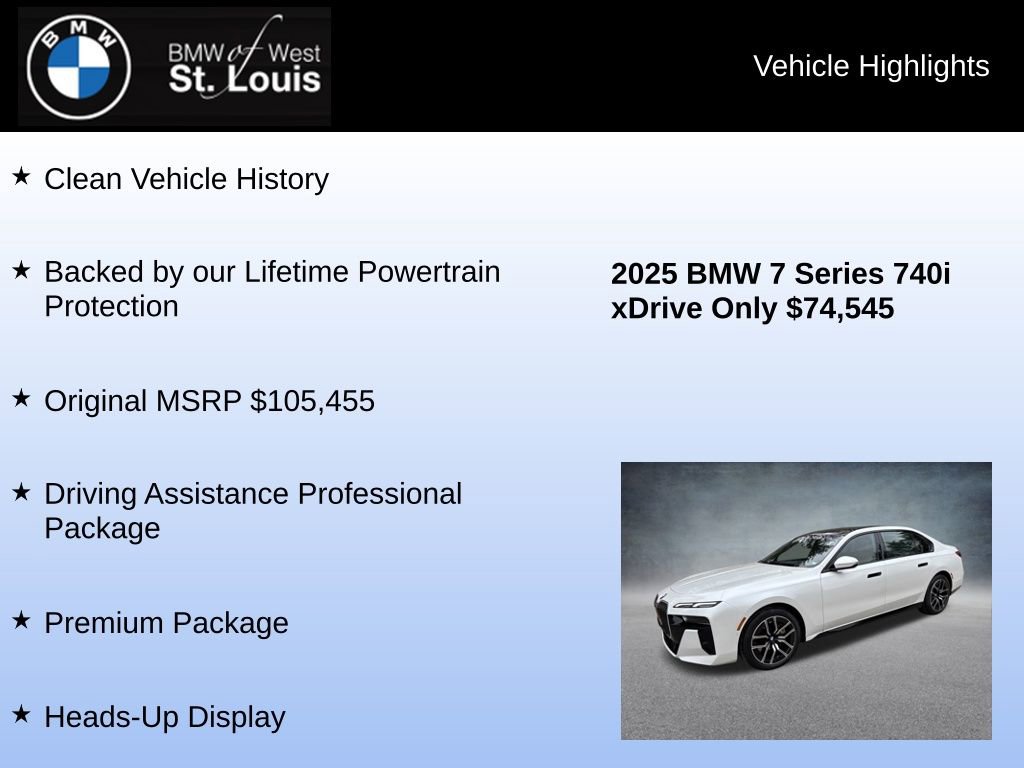 Used 2025 BMW 740i xDrive AWD/4WD image 8