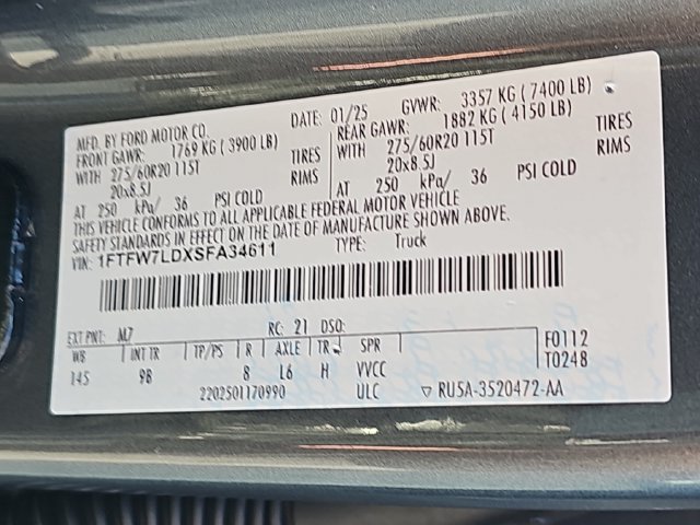 Used 2025 Ford F150 Platinum w/ Equipment Group 702A High AWD/4WD image 37