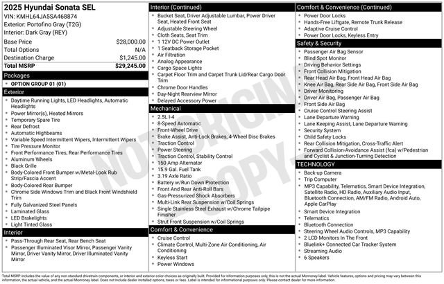Used 2025 Hyundai Sonata SEL FWD image 34