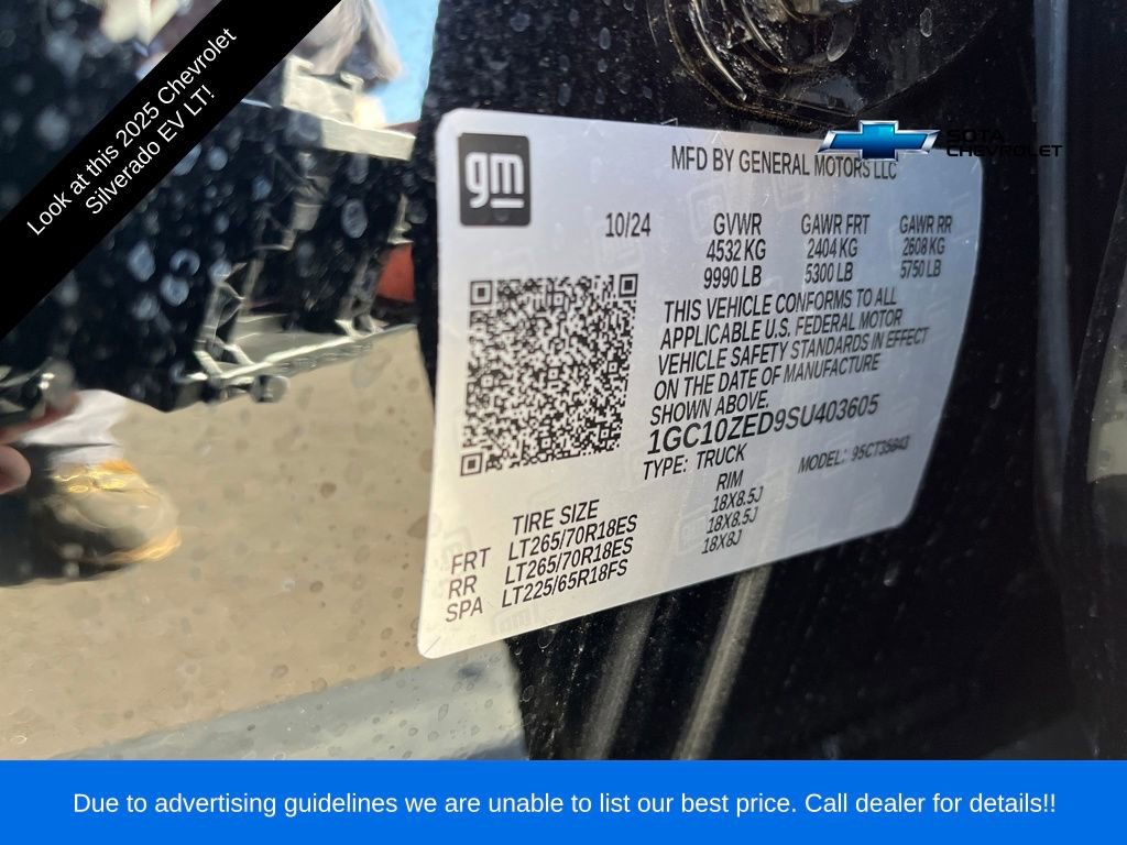 New 2025 Chevrolet Silverado EV LT image 29