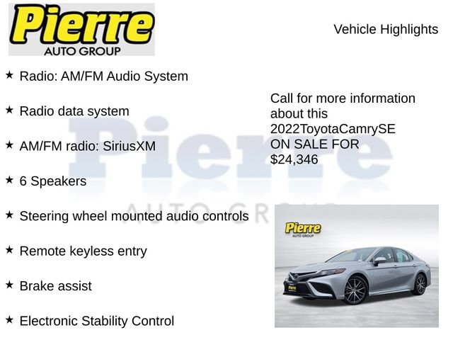 Used 2022 Toyota Camry SE image 7