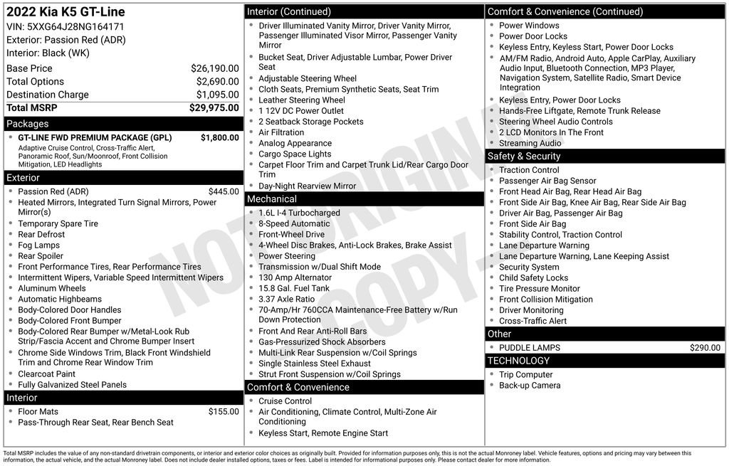 Used 2022 Kia K5 GT-Line w/ GT-Line FWD Premium Package image 40