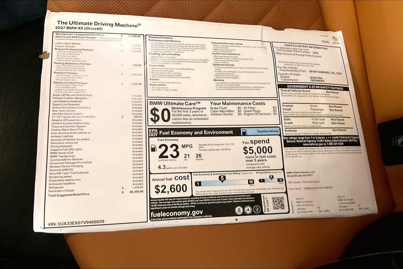 New 2027 BMW X6 xDrive40i w/ Climate Comfort Package AWD/4WD image 19