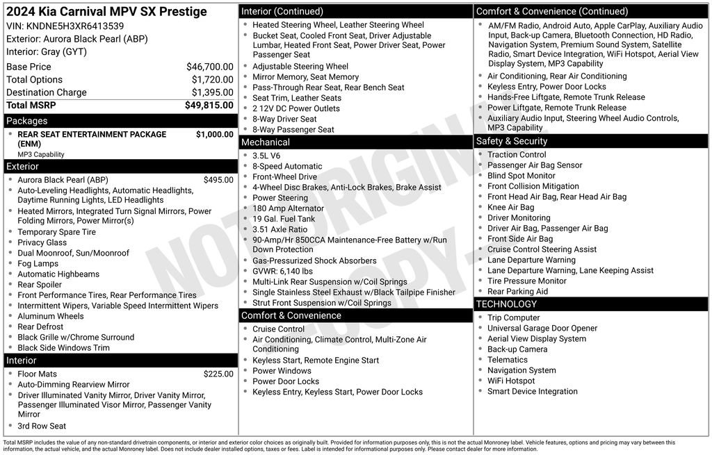 Used 2024 Kia Carnival SX Prestige FWD image 8