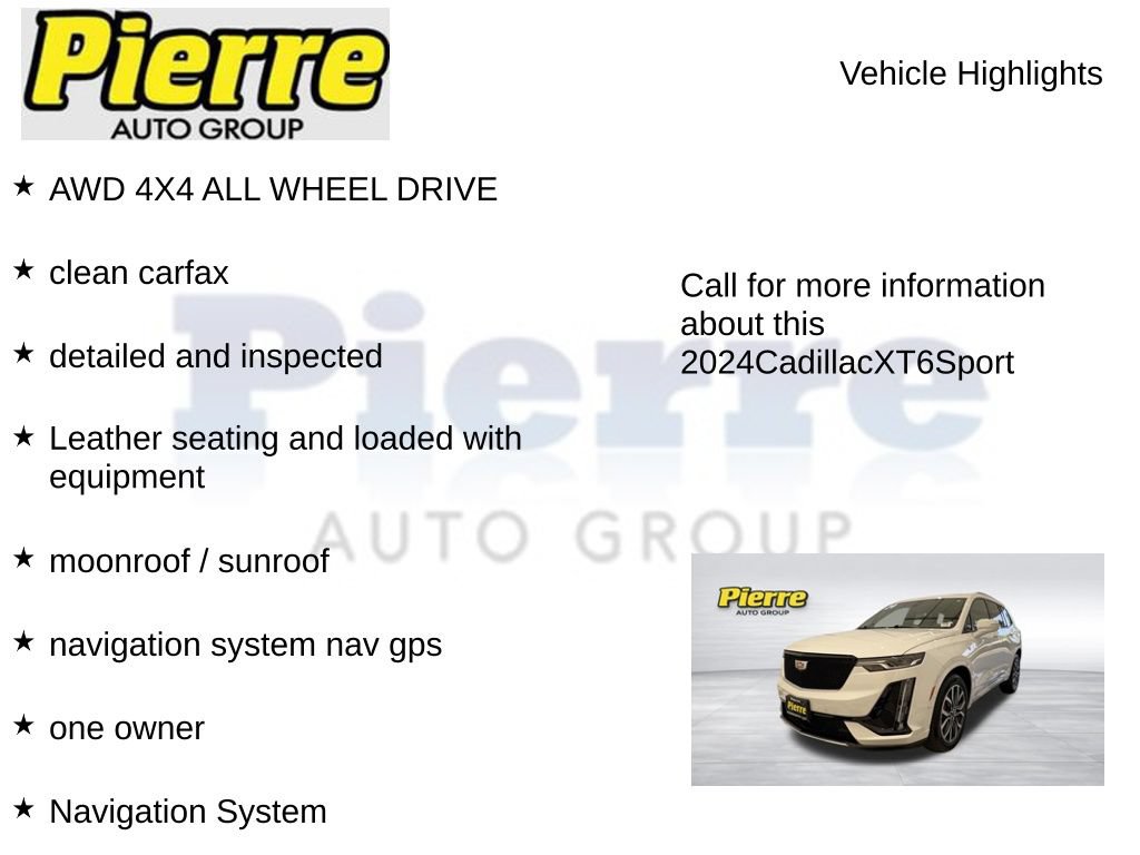 Used 2024 Cadillac XT6 Sport w/ Technology Package AWD/4WD image 7