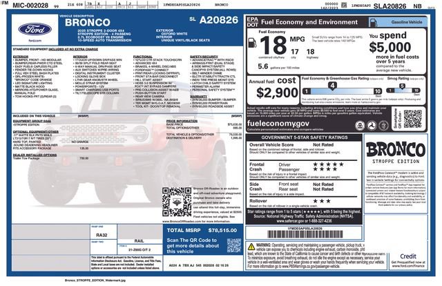 New 2025 Ford Bronco Stroppe Edition image 35