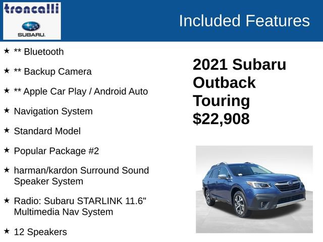 Used 2021 Subaru Outback Touring w/ Popular Package #2 AWD/4WD video 4