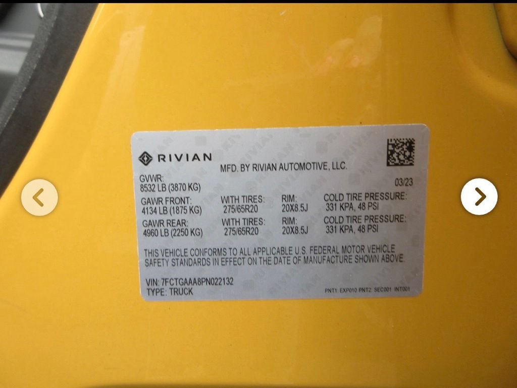 Used 2023 Rivian R1T Adventure AWD/4WD image 14