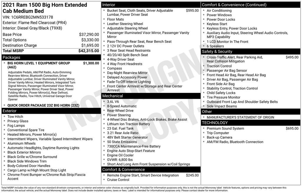 Used 2021 RAM 1500 Big Horn RWD image 21