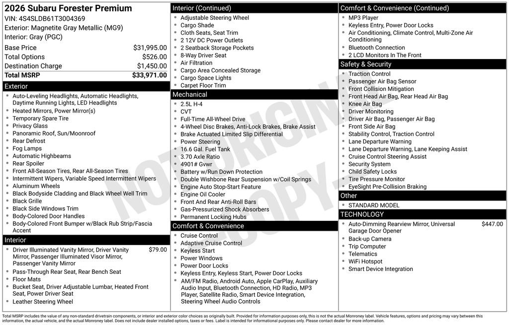 Used 2026 Subaru Forester Premium image 5