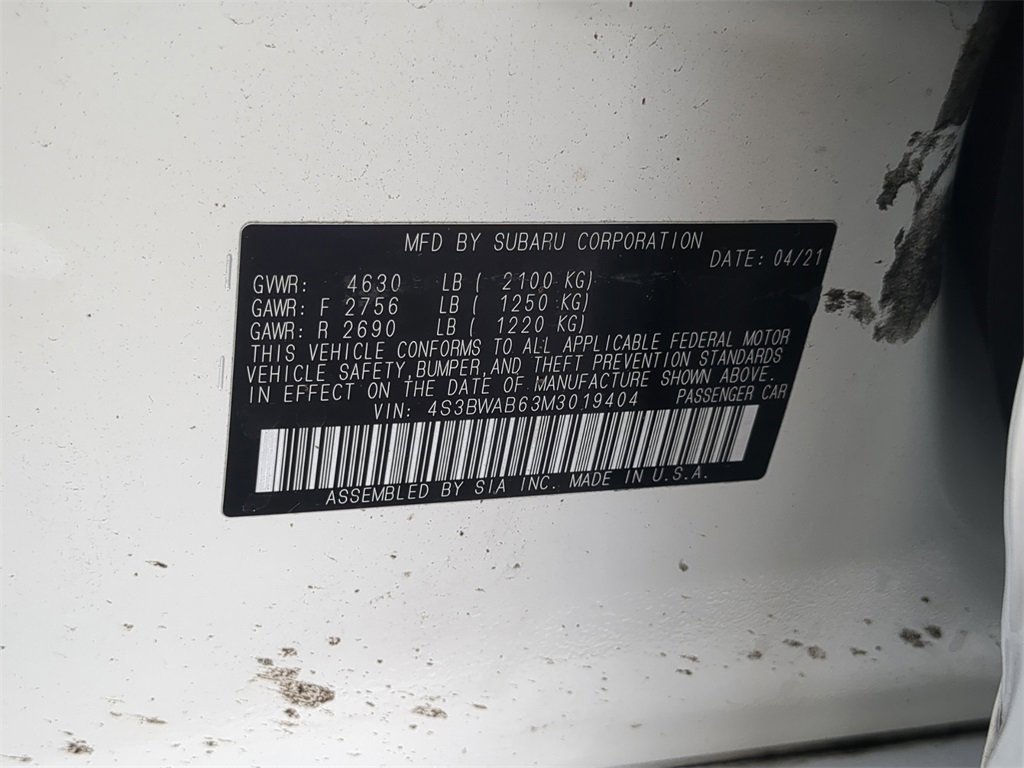 Certified 2021 Subaru Legacy w/ Alloy Wheel Package image 31