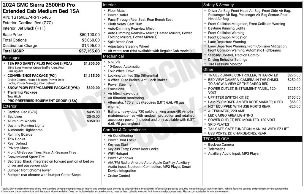 Certified 2024 GMC Sierra 2500 Pro w/ 1SA Pro Safety Plus Package image 13