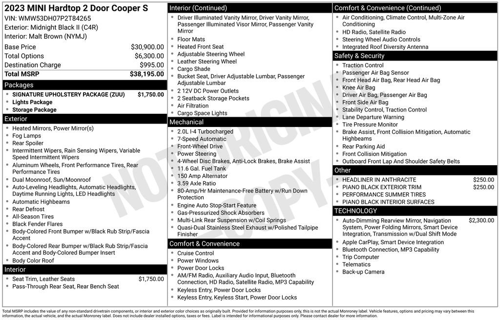 Used 2023 MINI Cooper S w/ Signature Upholstery Package FWD image 29
