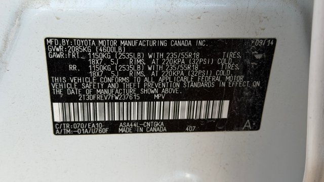 Used 2015 Toyota RAV4 Limited w/ Technology Package AWD/4WD image 13
