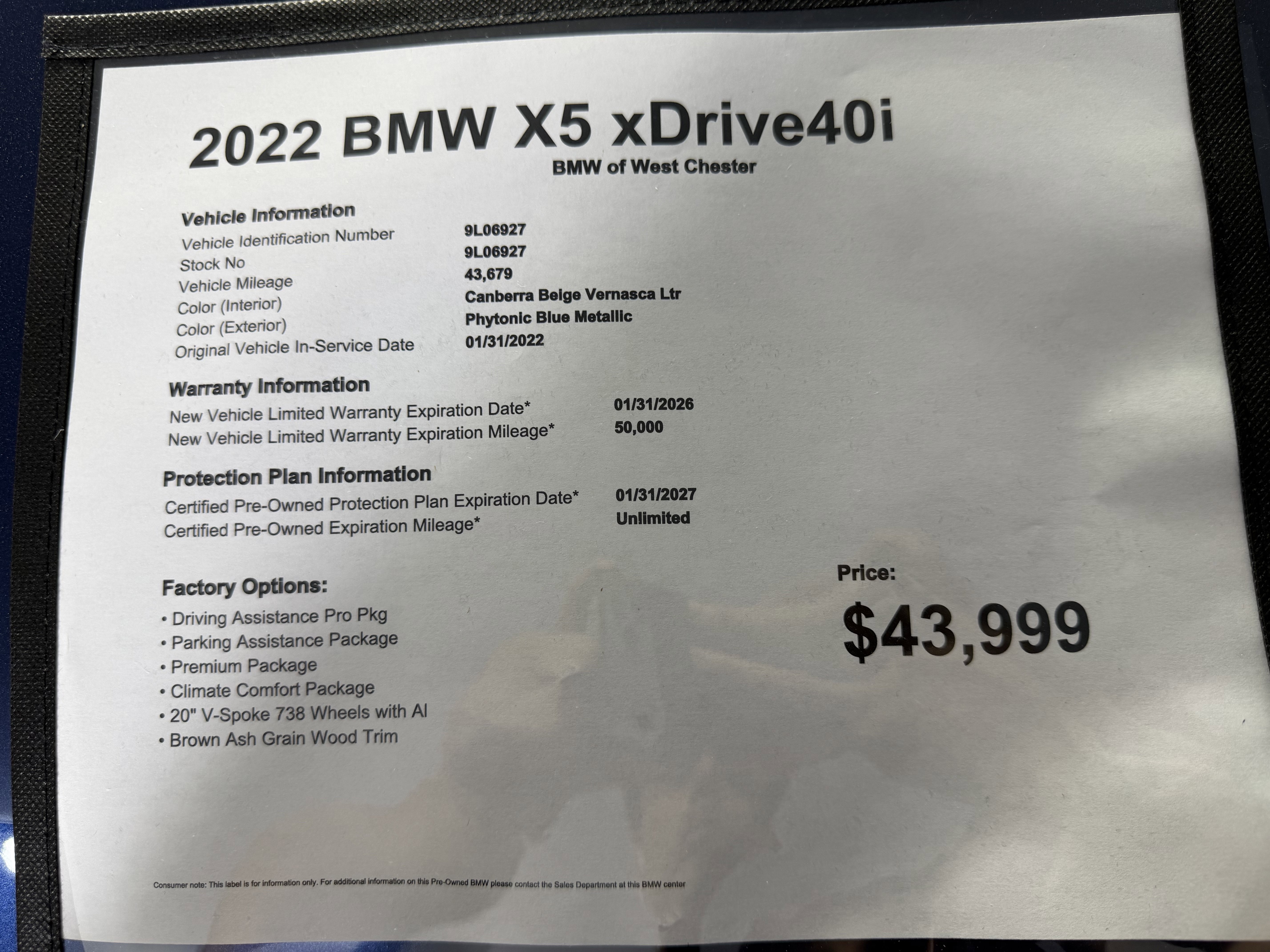 Certified 2022 BMW X5 xDrive40i AWD/4WD image 20