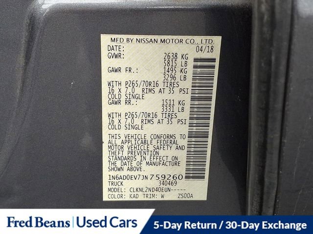 Used 2018 Nissan Frontier SV image 28