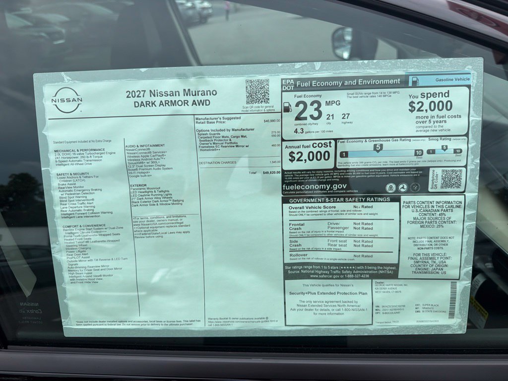 New 2027 Nissan Murano SL AWD/4WD image 36