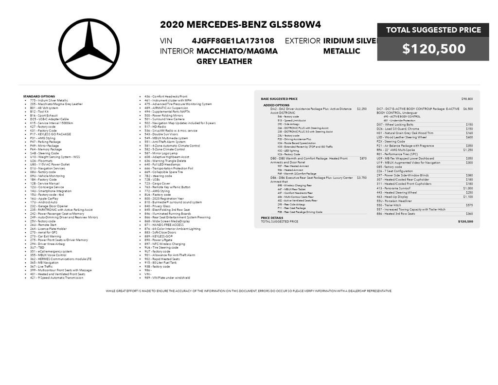 Used 2020 Mercedes-Benz GLS 580 4MATIC image 3
