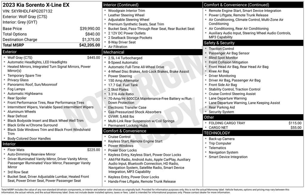 Certified 2023 Kia Sorento X-Line EX AWD/4WD image 9