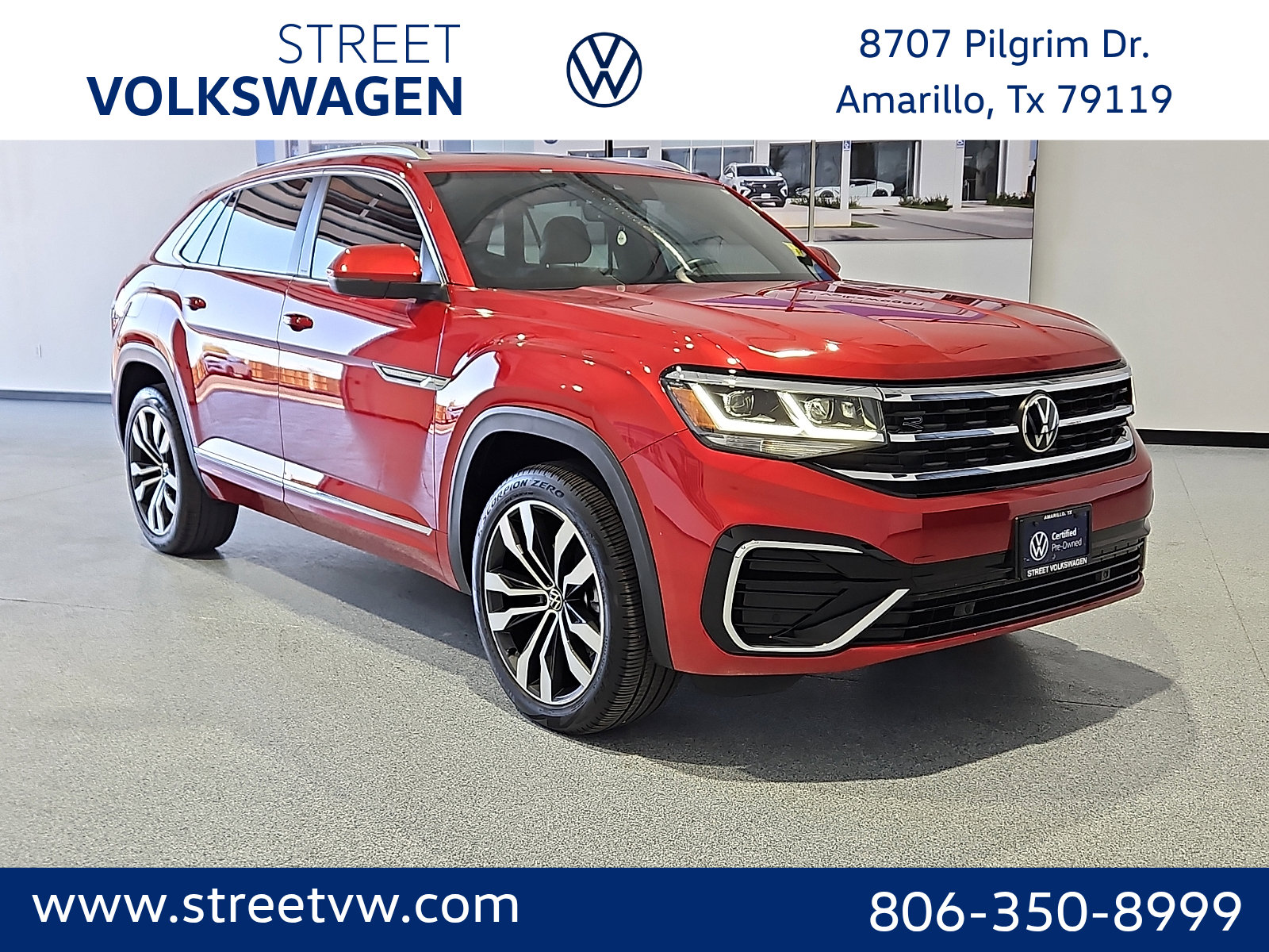 Certified 2022 Volkswagen Atlas Cross Sport SEL R-Line w/ Cross Sport MDO Package AWD/4WD image 1