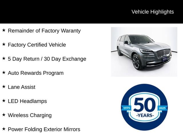 Certified 2024 Lincoln Aviator Reserve w/ Elements Package Plus image 7
