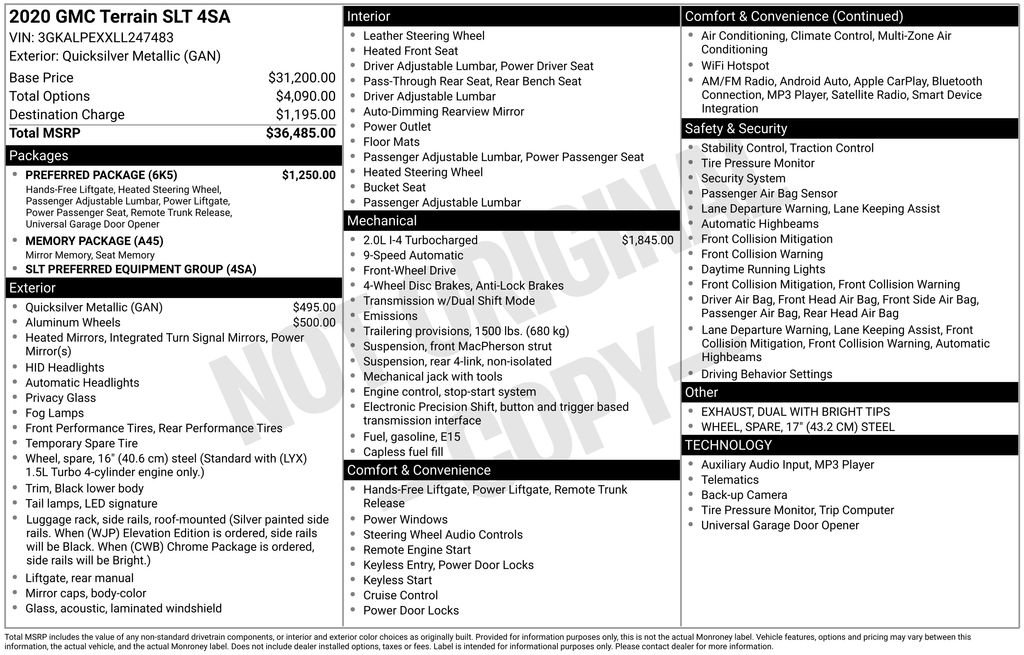 Used 2020 GMC Terrain SLT w/ Preferred Package image 27