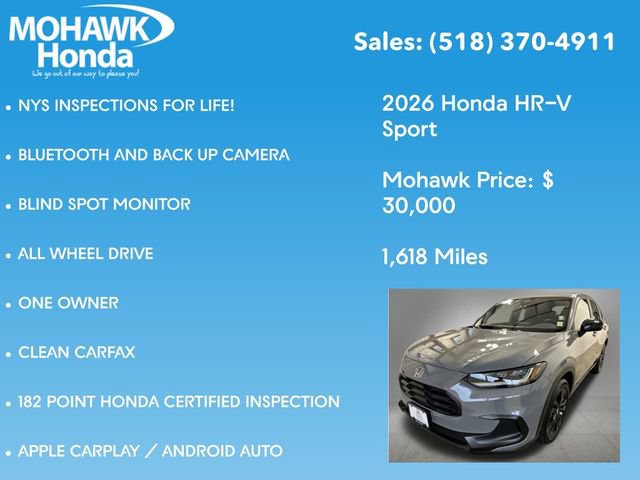 Certified 2026 Honda HR-V Sport image 8