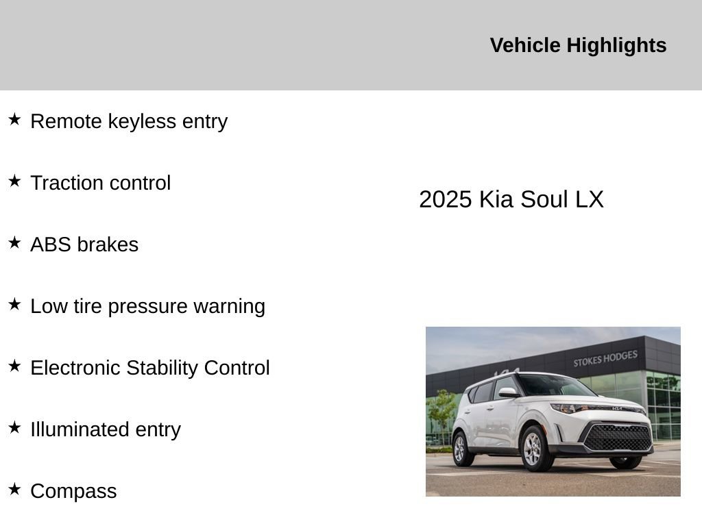 Used 2025 Kia Soul LX w/ LX Technology Package FWD image 2