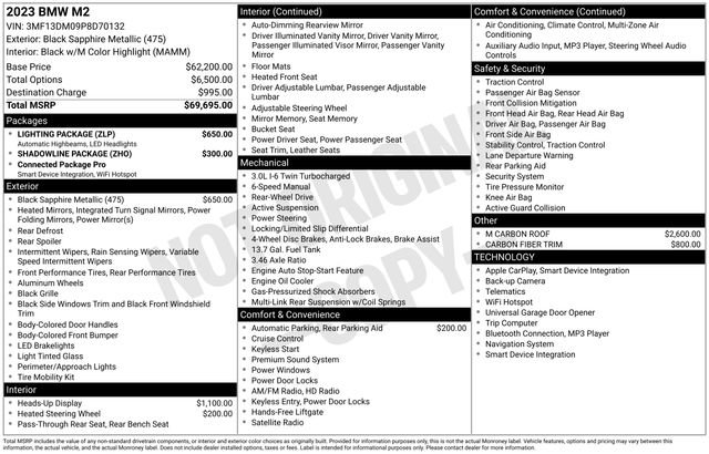 Used 2023 BMW M2 Base w/ Lighting Package image 27