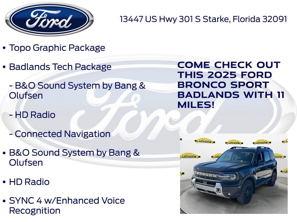 New 2025 Ford Bronco Sport Badlands w/ Badlands Tech Package AWD/4WD image 15