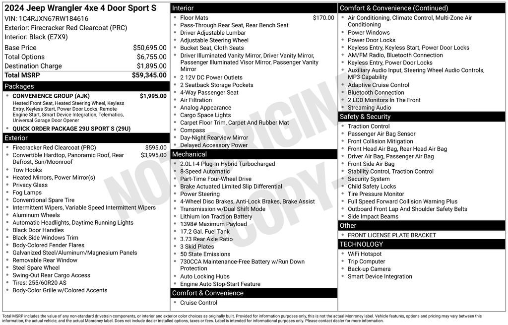 Used 2024 Jeep Wrangler Unlimited w/ Convenience Group image 3