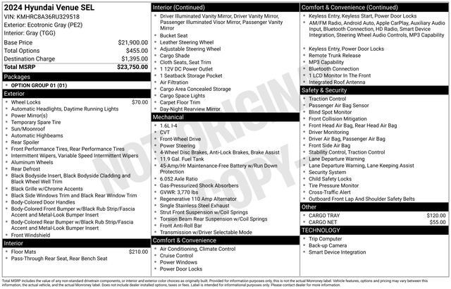 Used 2024 Hyundai Venue SEL FWD image 9