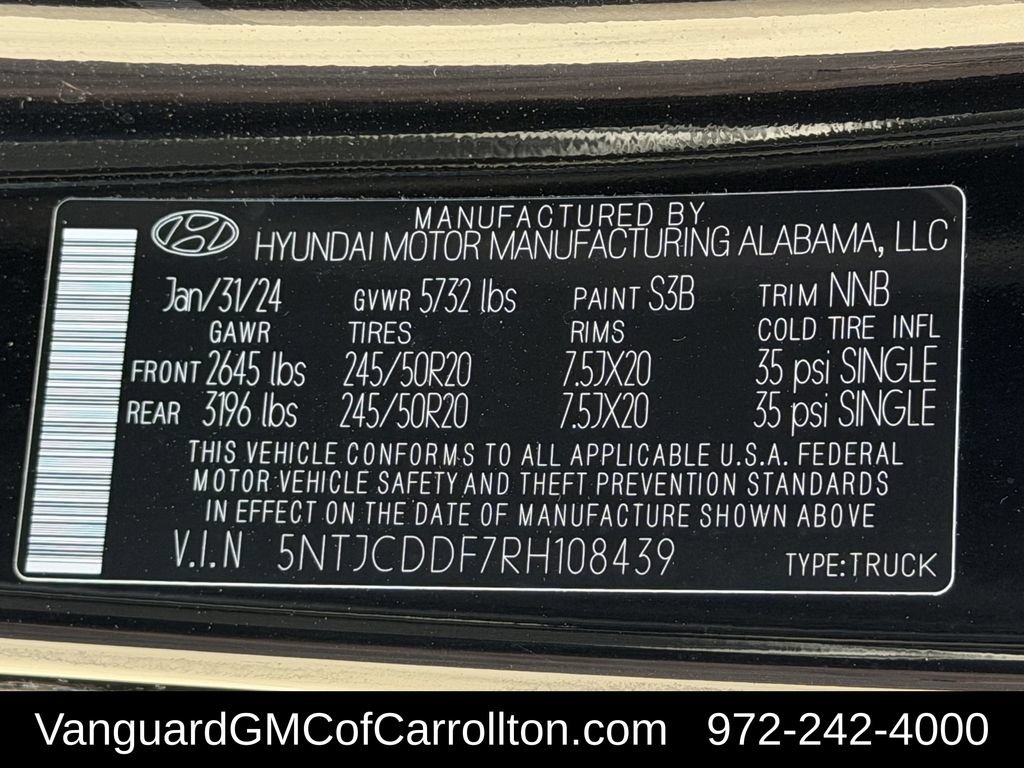 Used 2024 Hyundai Santa Cruz Night AWD/4WD image 37