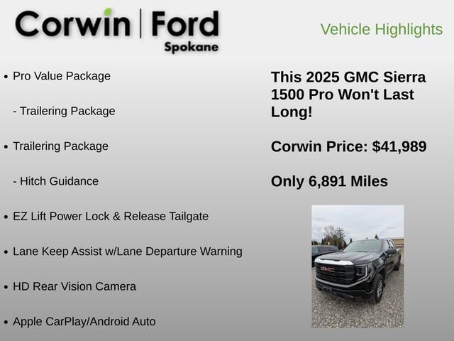 Used 2025 GMC Sierra 1500 Pro w/ Pro Value Package image 11