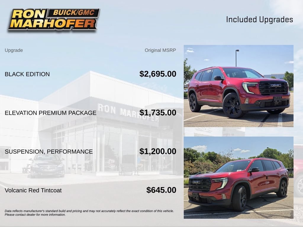 New 2026 GMC Acadia Elevation w/ Black Edition FWD image 6
