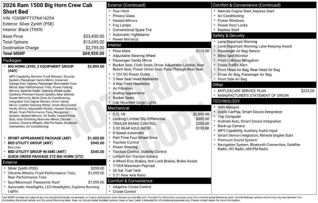 New 2026 RAM 1500 Big Horn AWD/4WD image 4