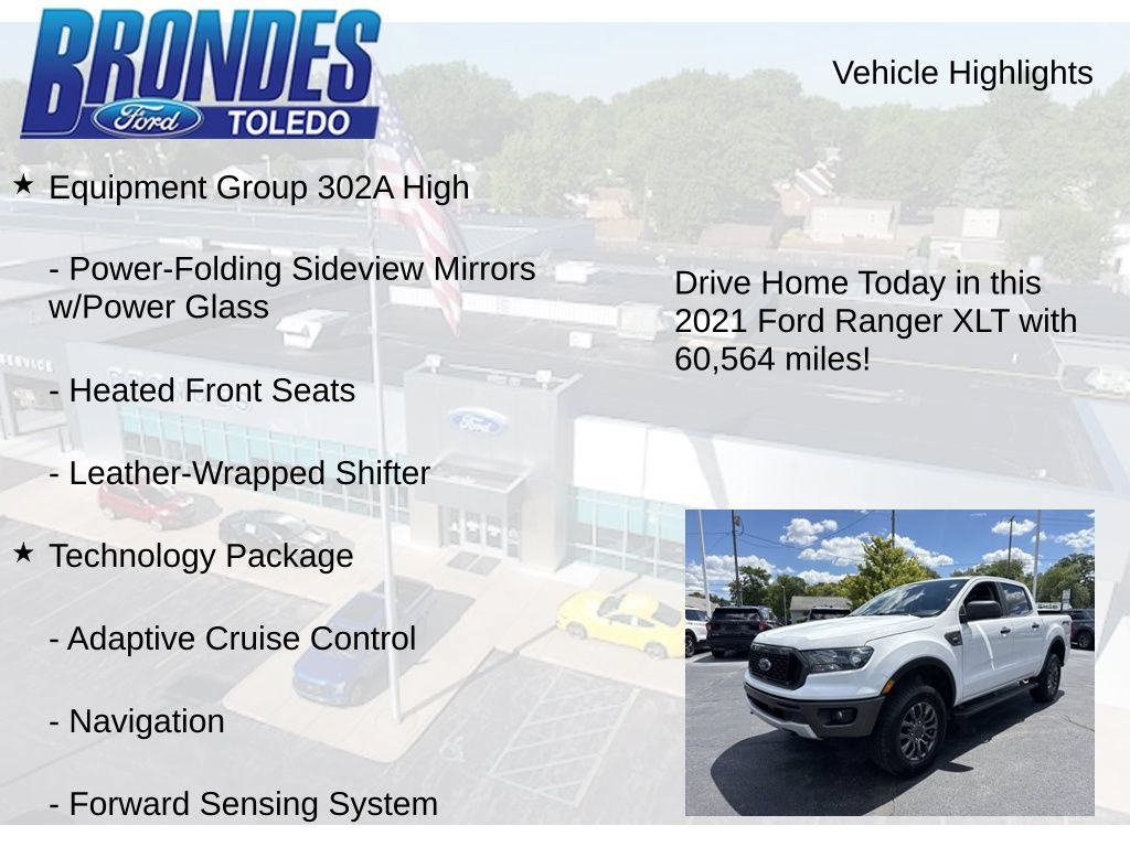 Used 2021 Ford Ranger XLT w/ Equipment Group 302A High AWD/4WD image 12